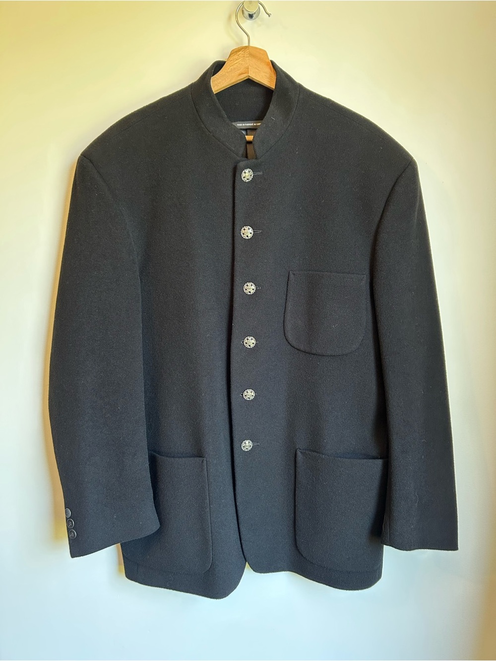 Turbulence par Simon Sebag Wool Cashmere Mao Collar Jacket Made in Canada 40 M - Picture 3 of 12